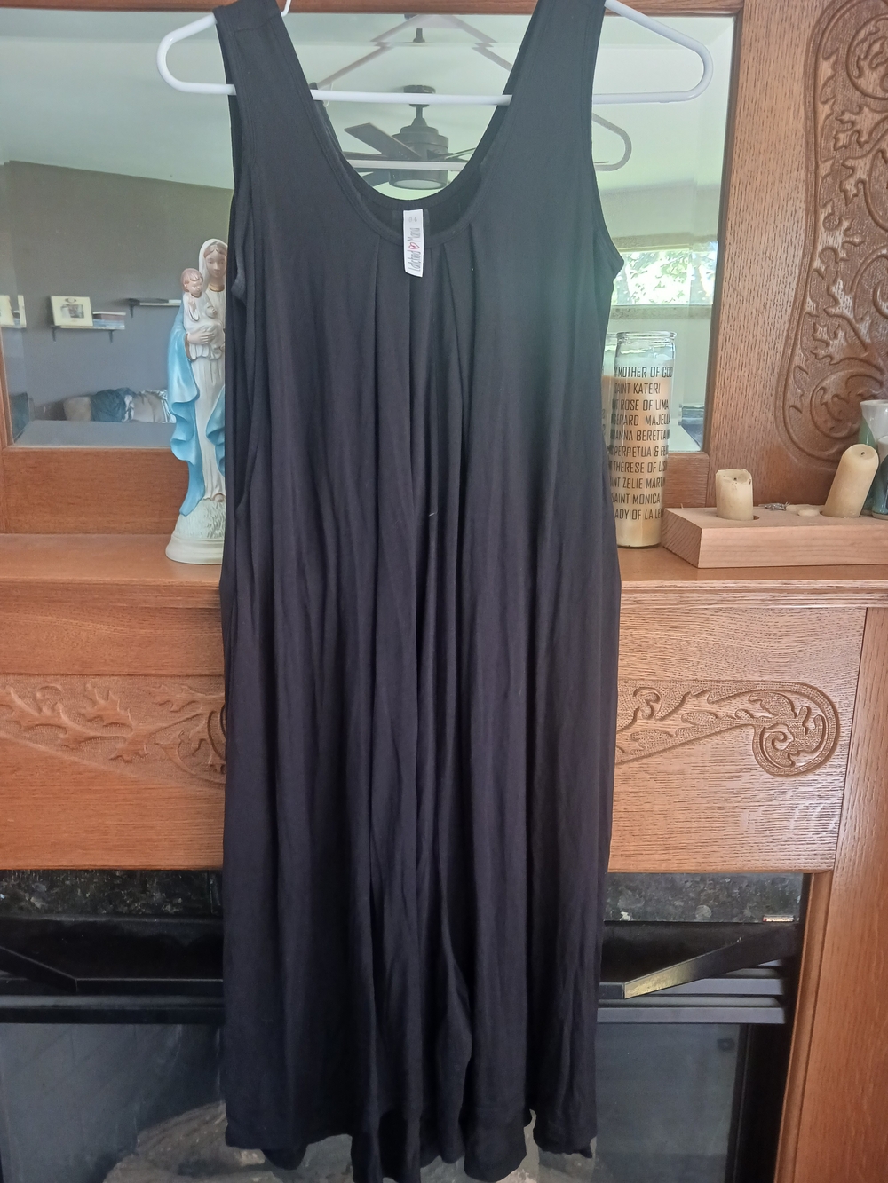 Latched Mama Black Sleeveless Midi Romper Sz 0-6